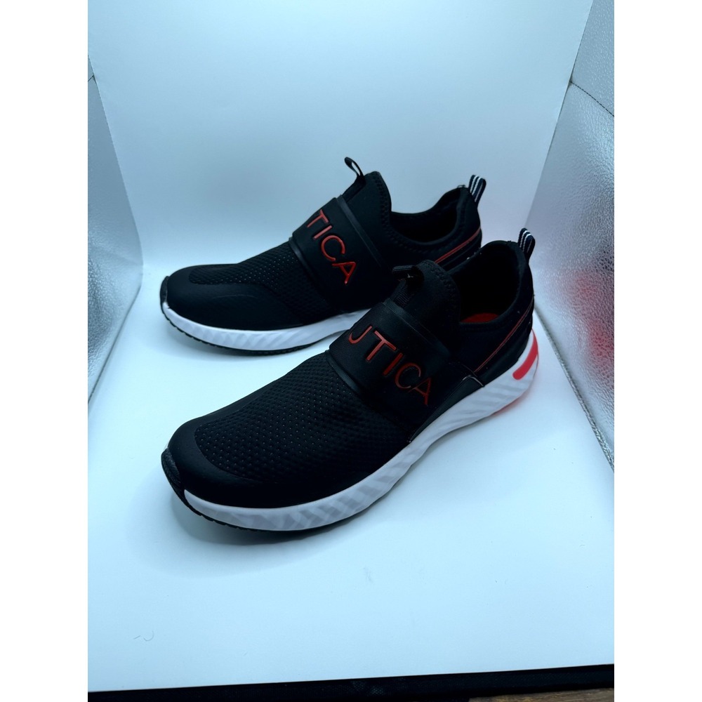 Nautica Zenton Men 11 Sneaker Black Low Top Casual Fashion Slip On Walking Shoes